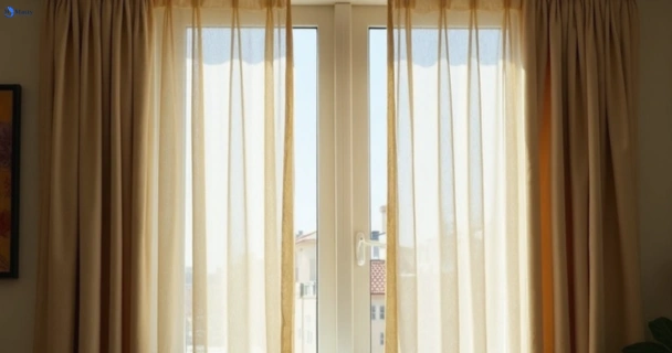 Dusty and dull curtains in leonay-nsw before steam cleaning